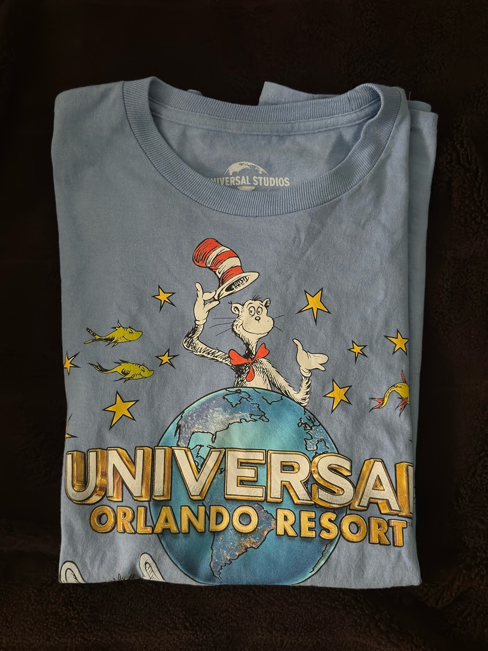 Universal Light Blue Dr. Seuss Universal Studios Graphic Tee